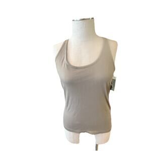 DSG Women’s Large Seamless Support Tank Top Weathered Tan Moisture Wicking NWT
